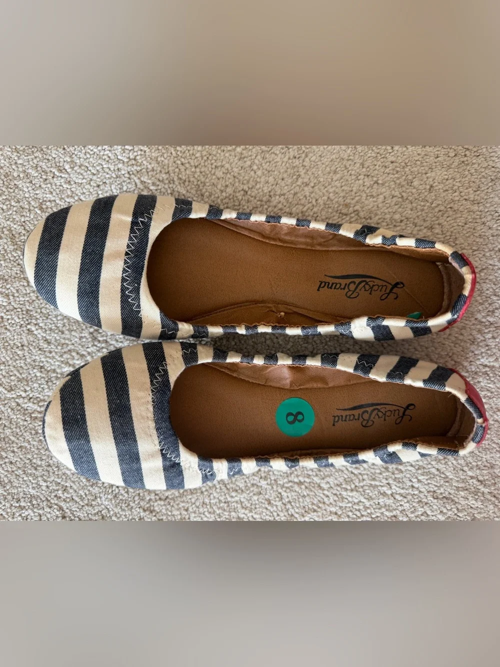 Lucky Brand Red White and Blue Flats Size 8